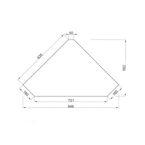 Armoirette d'angle 1 porte motif cœur