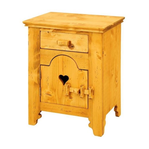 Chevet 1 porte gauche motif cœur
