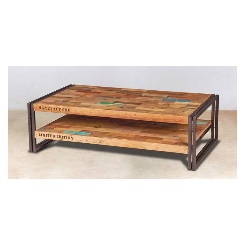 Table basse rectangulaire 2 plateaux Samudra