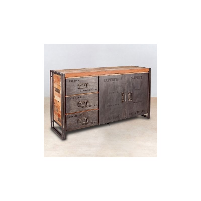 Buffet 2 portes 3 tiroirs Samudra 160cm