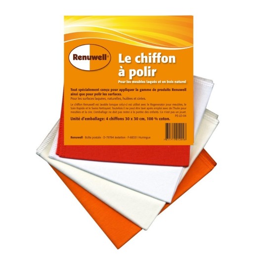 Chiffon à polir le bois x4