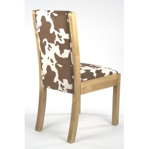 Chaise repas tissu vache