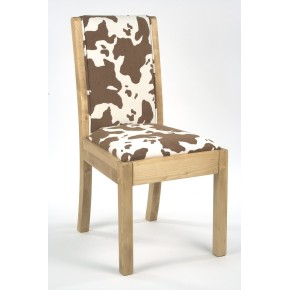 Chaise repas tissu vache