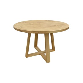 Table repas ronde Ø120 2 pieds U en croix