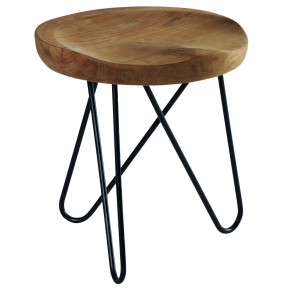 Tabouret teck massif