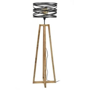 Lampadaire twist cadre bois