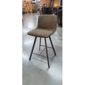 TABOURET DE BAR RAYÉ TAUPE