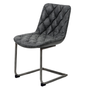 Chaise grille PU noir