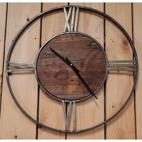 Horloge murale vieux bois 70cm