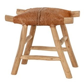 Tabouret Japon peau de chèvre