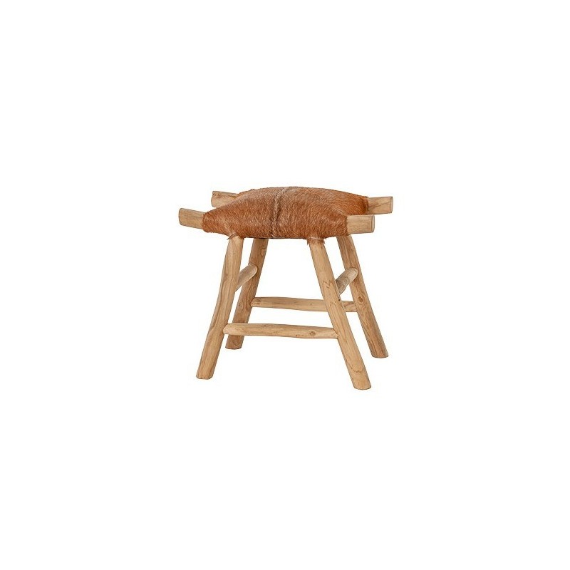 Tabouret Japon peau de chèvre