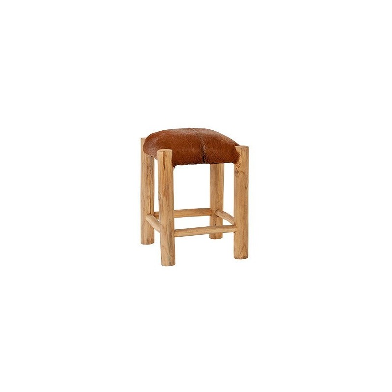 Tabouret peau de chèvre