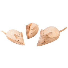 Souris bois - set de 3