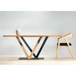 Table Versus chêne et métal 260cm