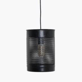 Lampe corbeille fer noir