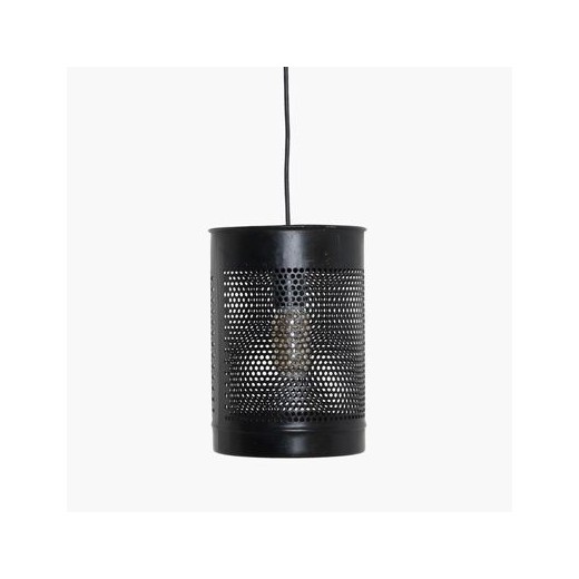 Lampe corbeille fer noir