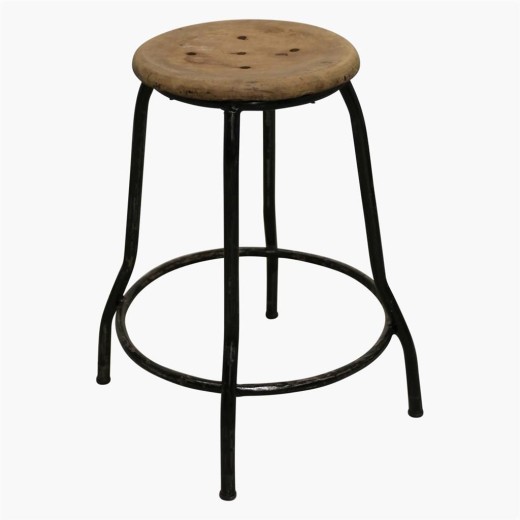 Tabouret Warung fer et bois