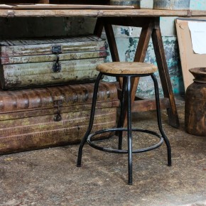 Tabouret Warung fer et bois