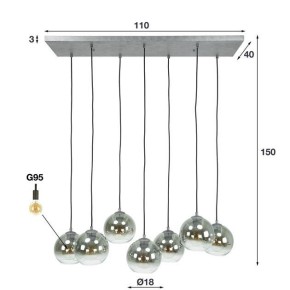 Suspension 4+3L bubble shaded