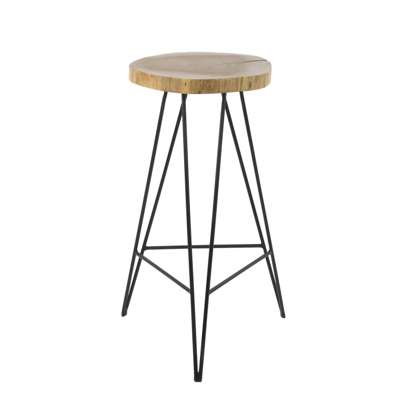 Tabouret de bar tronc acacia