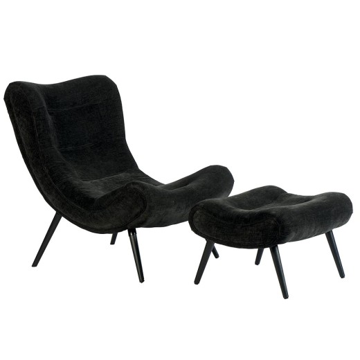 Fauteuil avec pouf CASPE