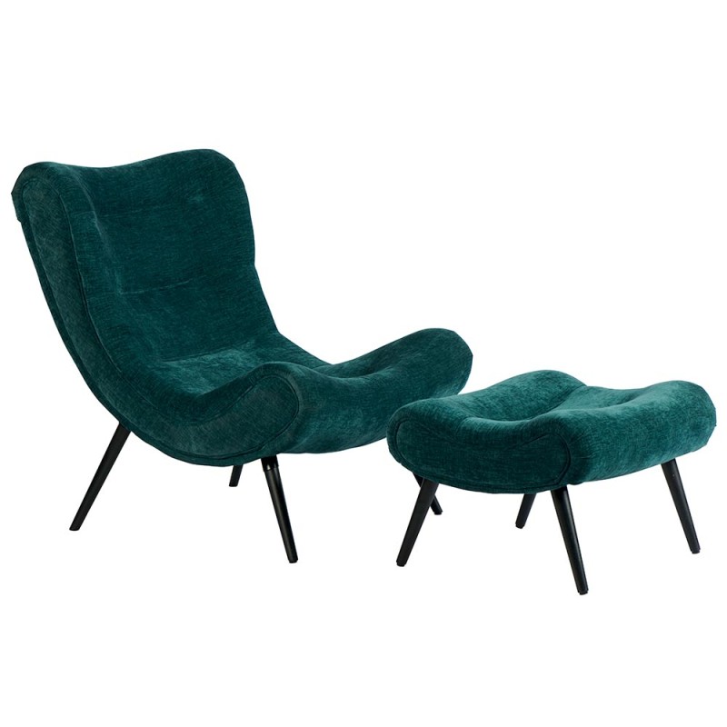 Fauteuil avec pouf CASPE