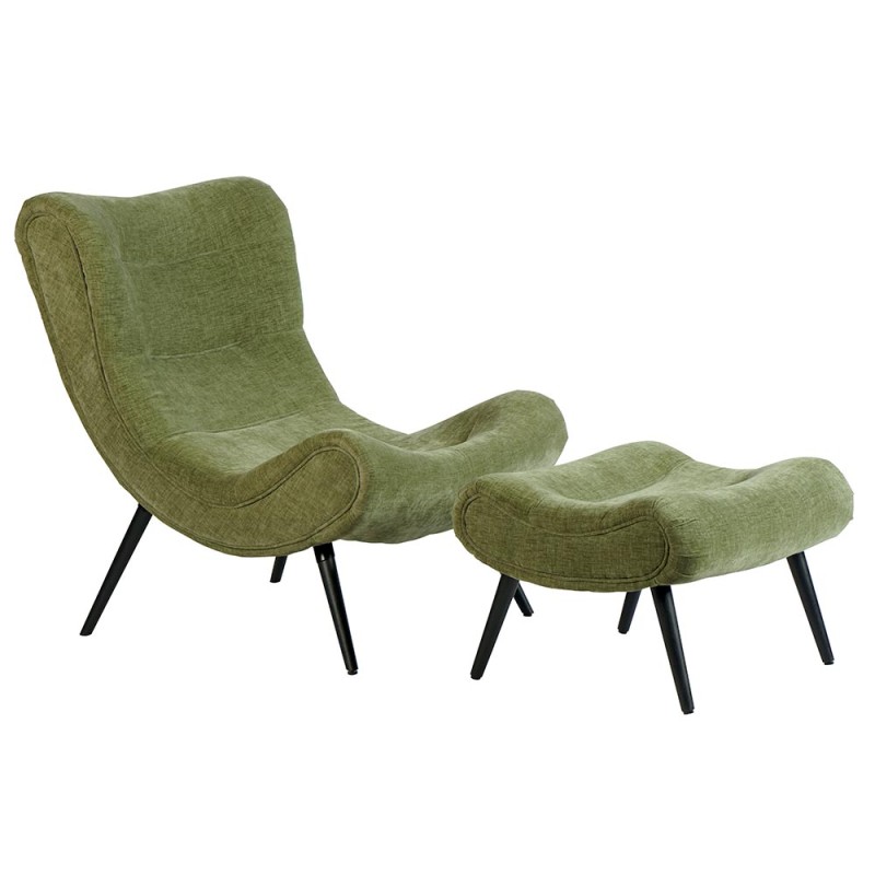 Fauteuil avec pouf CASPE