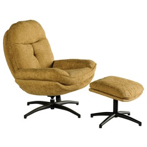 Fauteuil + pouf Branson