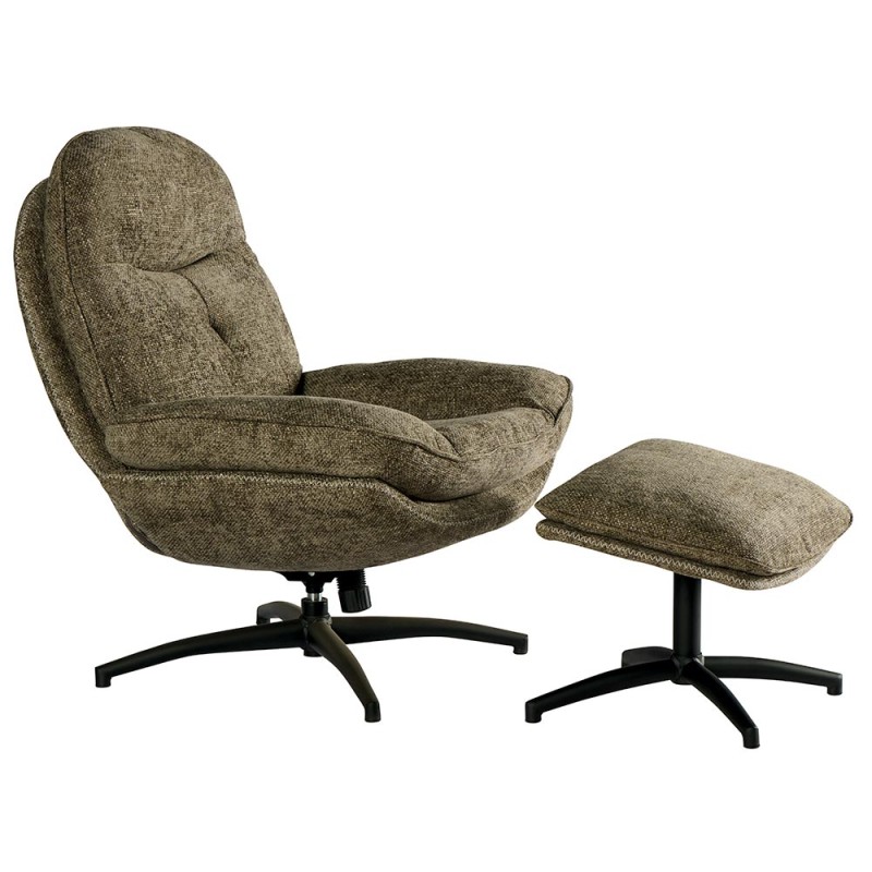 Fauteuil + pouf Branson