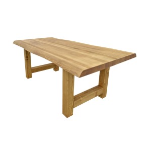 Table repas 200cm avec plateau en forme de tronc