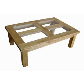 Table basse plateau verre Chamonix