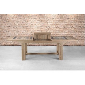 Table "ferme" teck massif + allonge