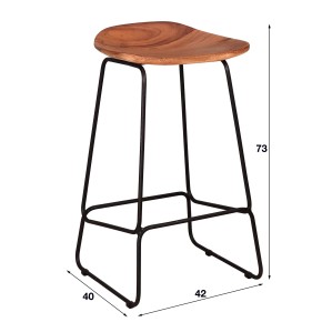 Tabouret de bar Ergo acacia