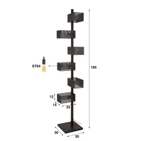 Lampadaire 6L brick mesh