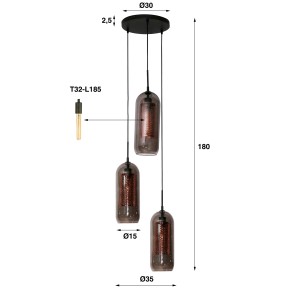 Suspension 3L acier perforé