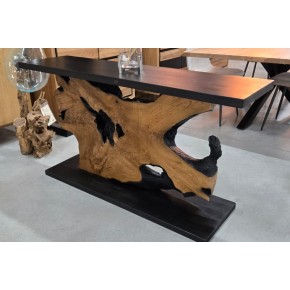 Console Natura 150cm naturel - noir