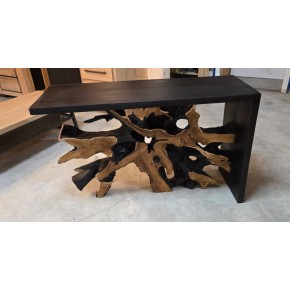 Console Natura rooty 120cm naturel - noir